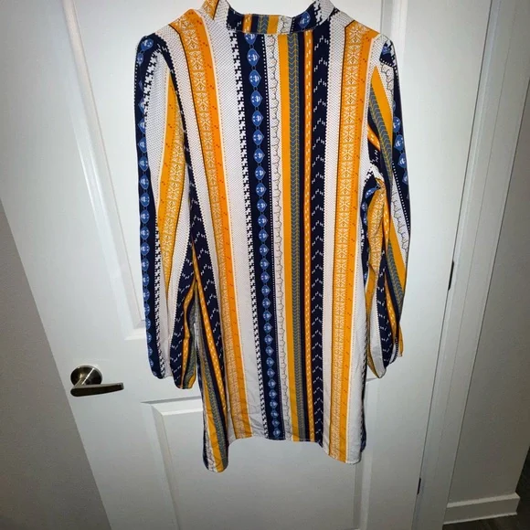 SHEIN Yellow and Blue Striped Dress - Picture 5 of 5